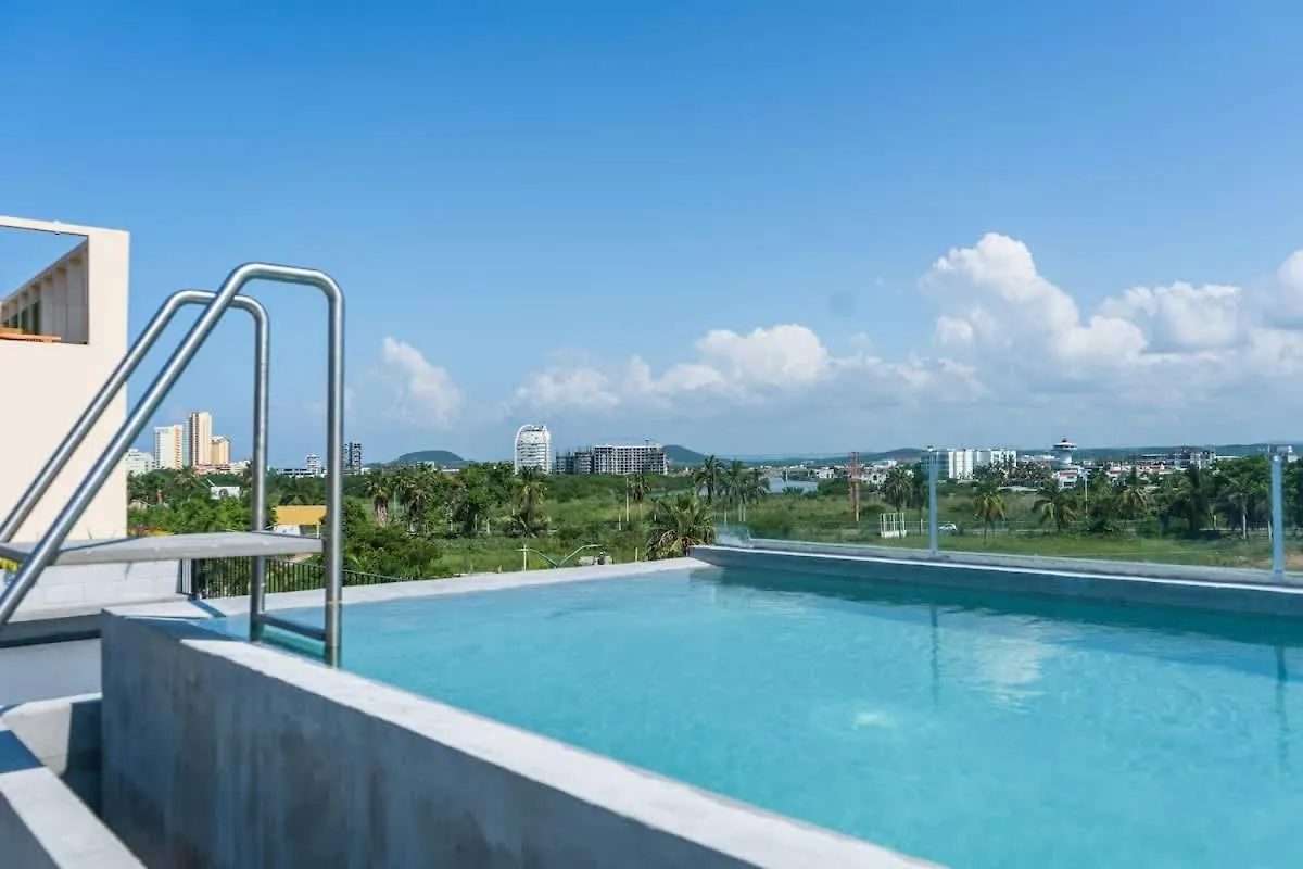 Departamento Con Alberca En Roof A 3 Minutos De Playa - Nerea 201 Appartement Mazatlán